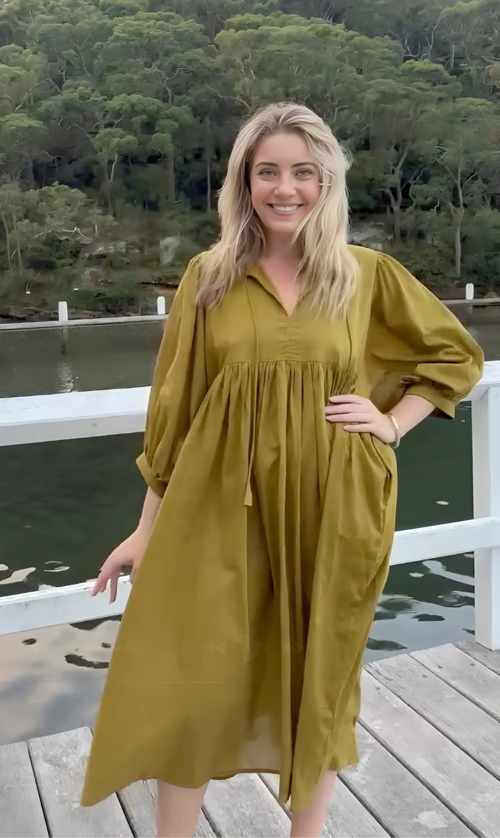 Sara Midi Dress Pine