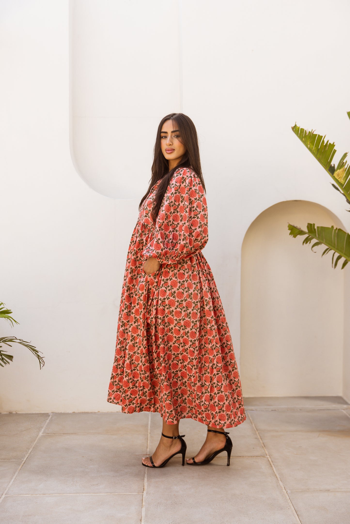 Maya Midi Dress Saffron Sun