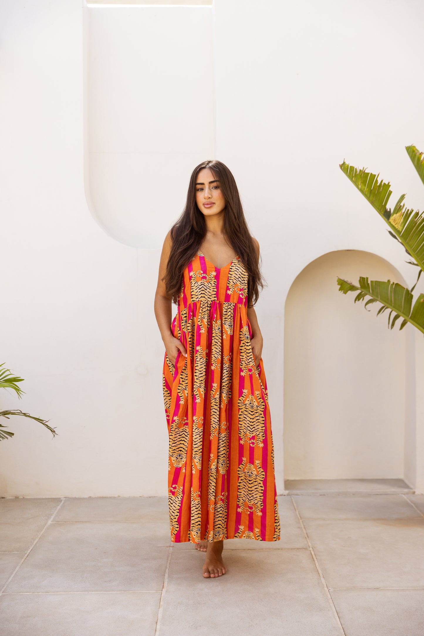 Cami Midi Dress Red Tigress