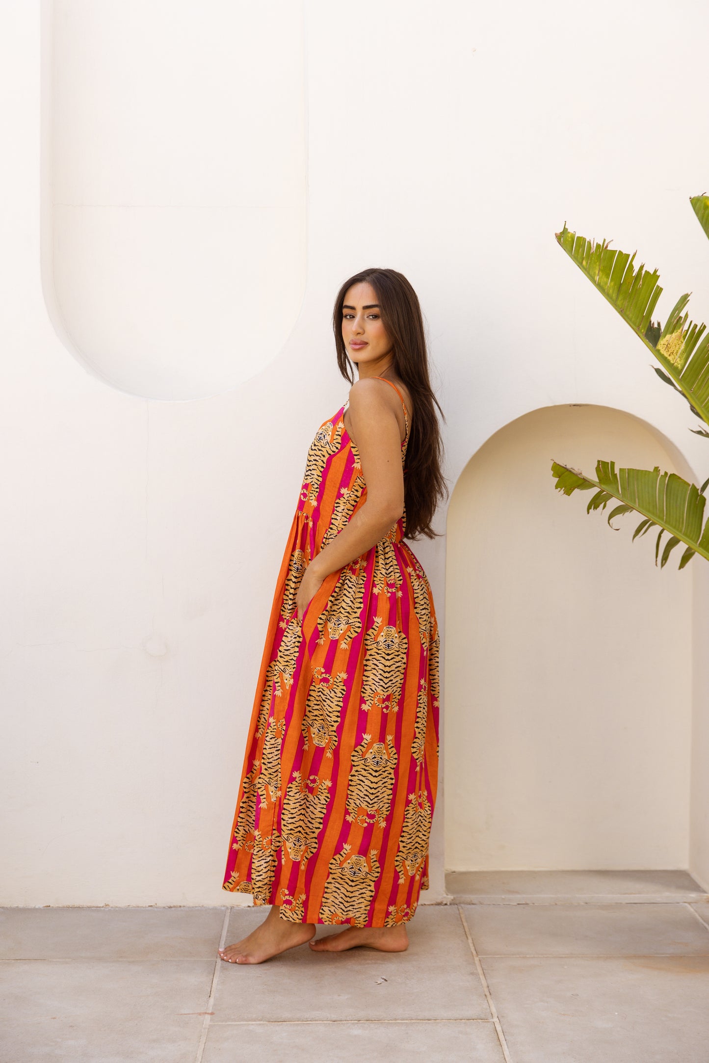 Cami Midi Dress Red Tigress