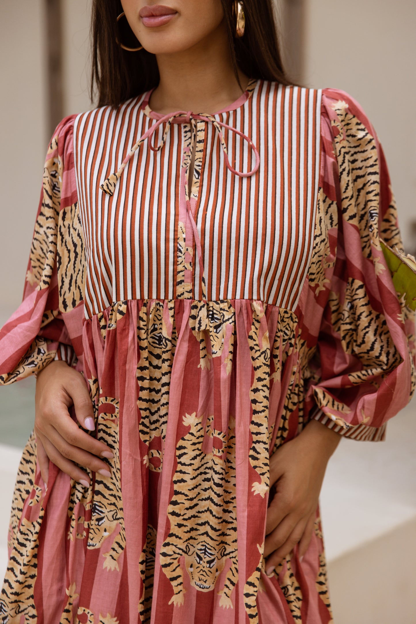 Tara Mid Dress Rosewood Tigress