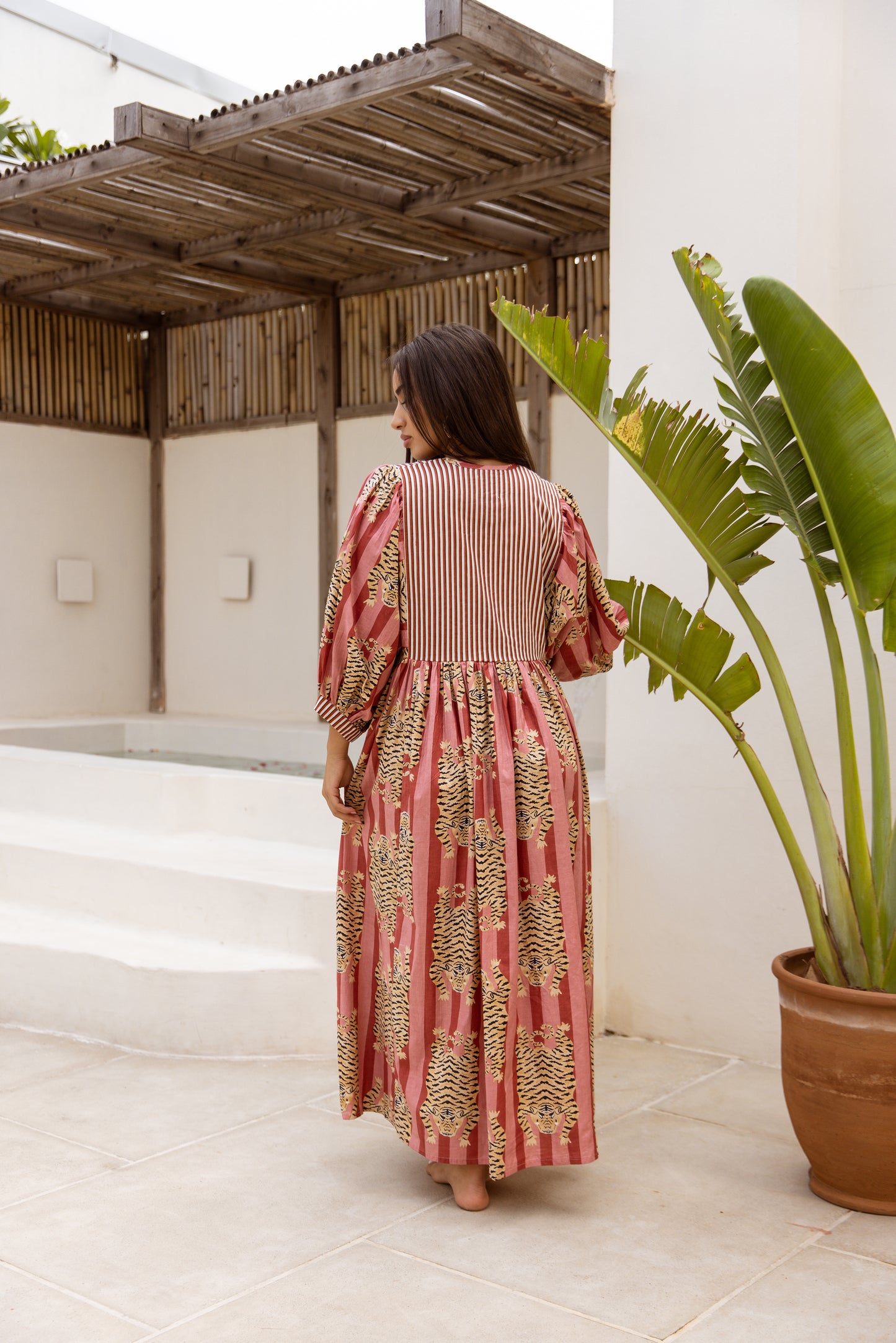 Tara Mid Dress Rosewood Tigress