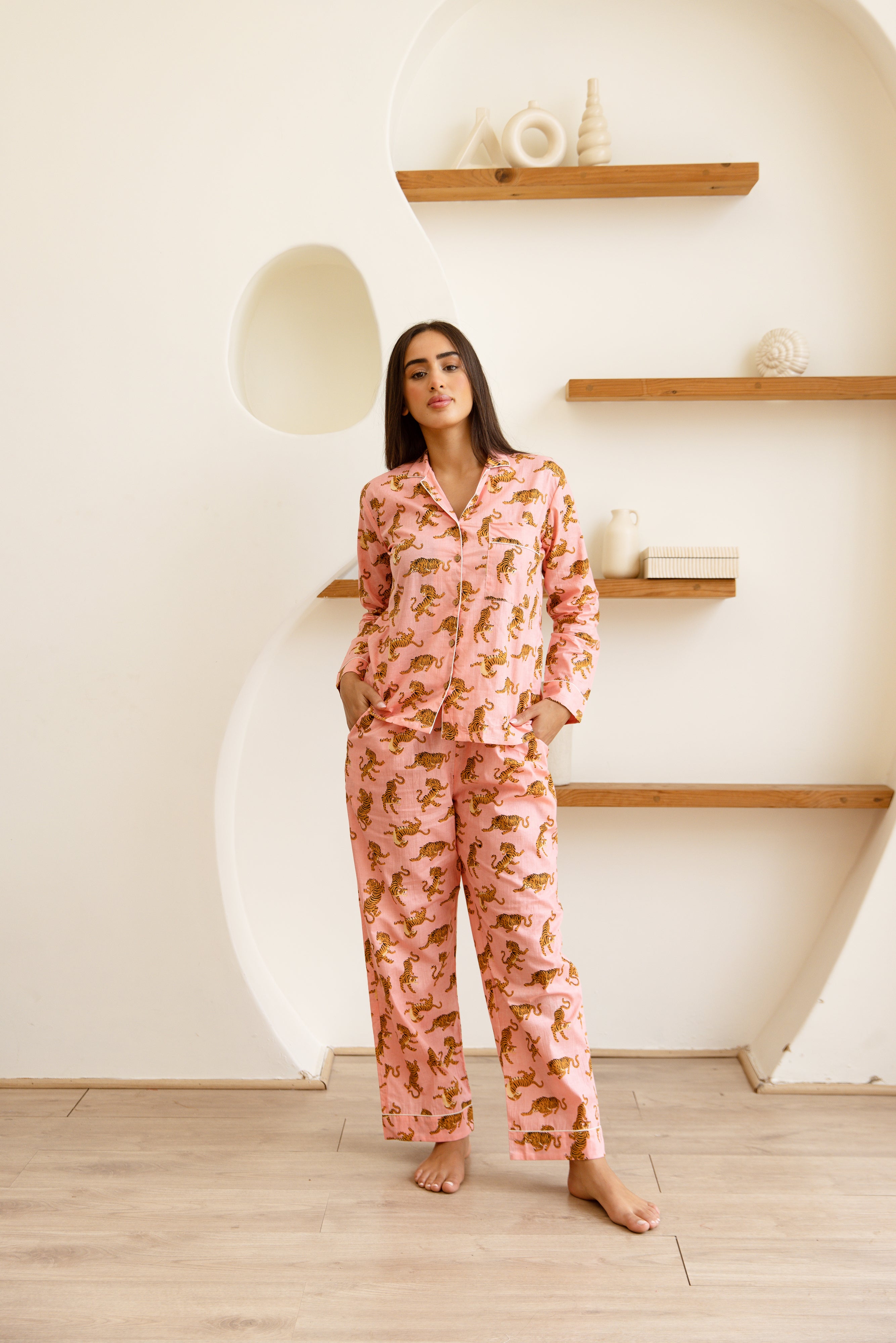 Amrita Pajamas Set Rosewood Tigress