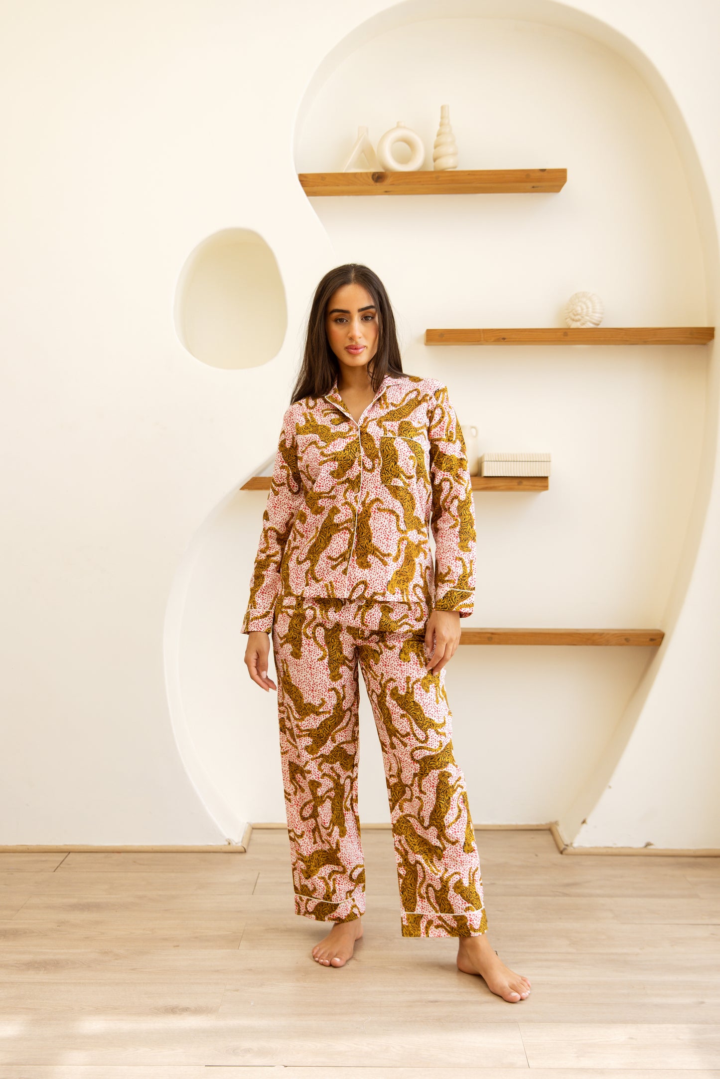 Amrita Pajamas Set Blush Panthera
