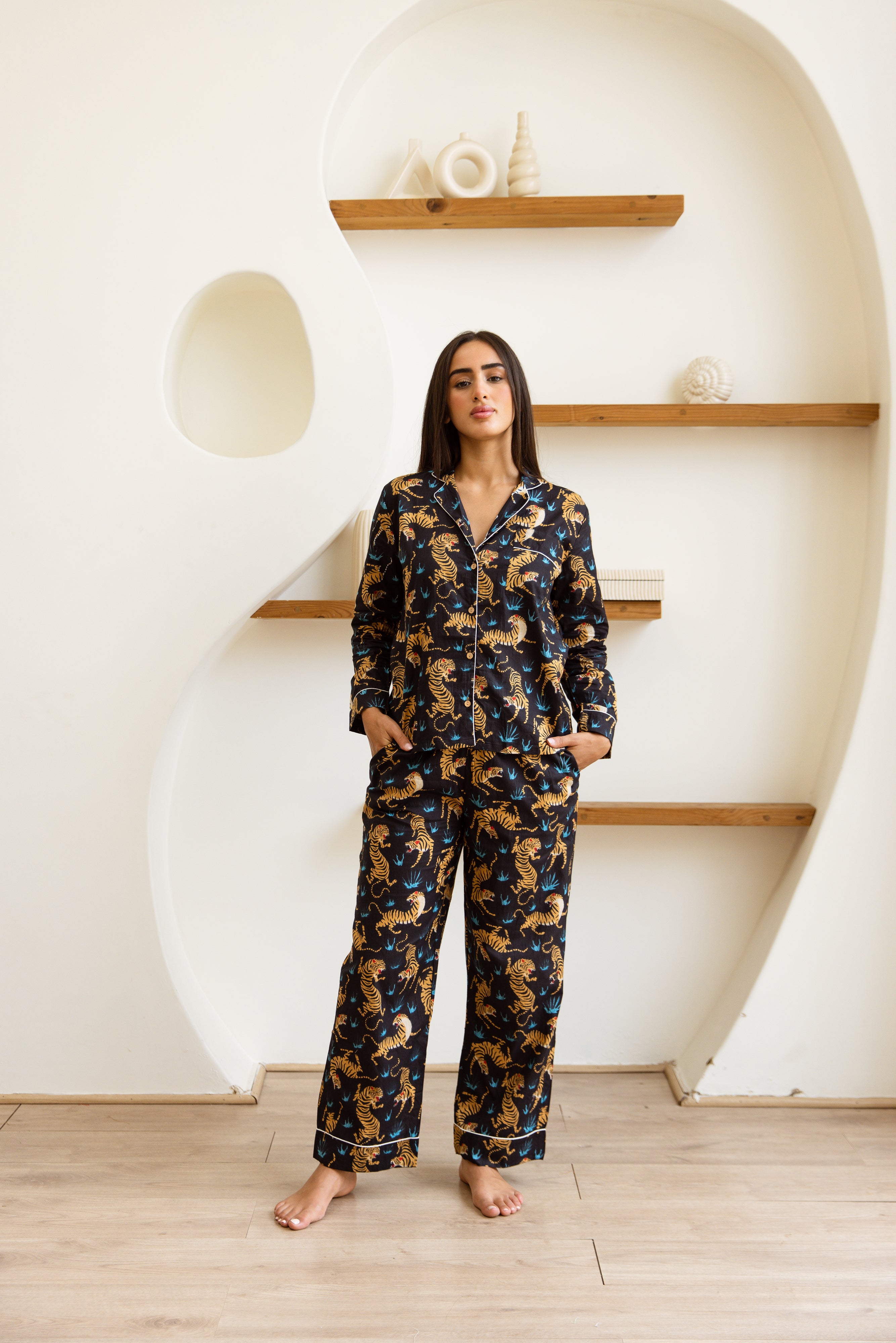 Amrita Pajamas Set Black Panthera