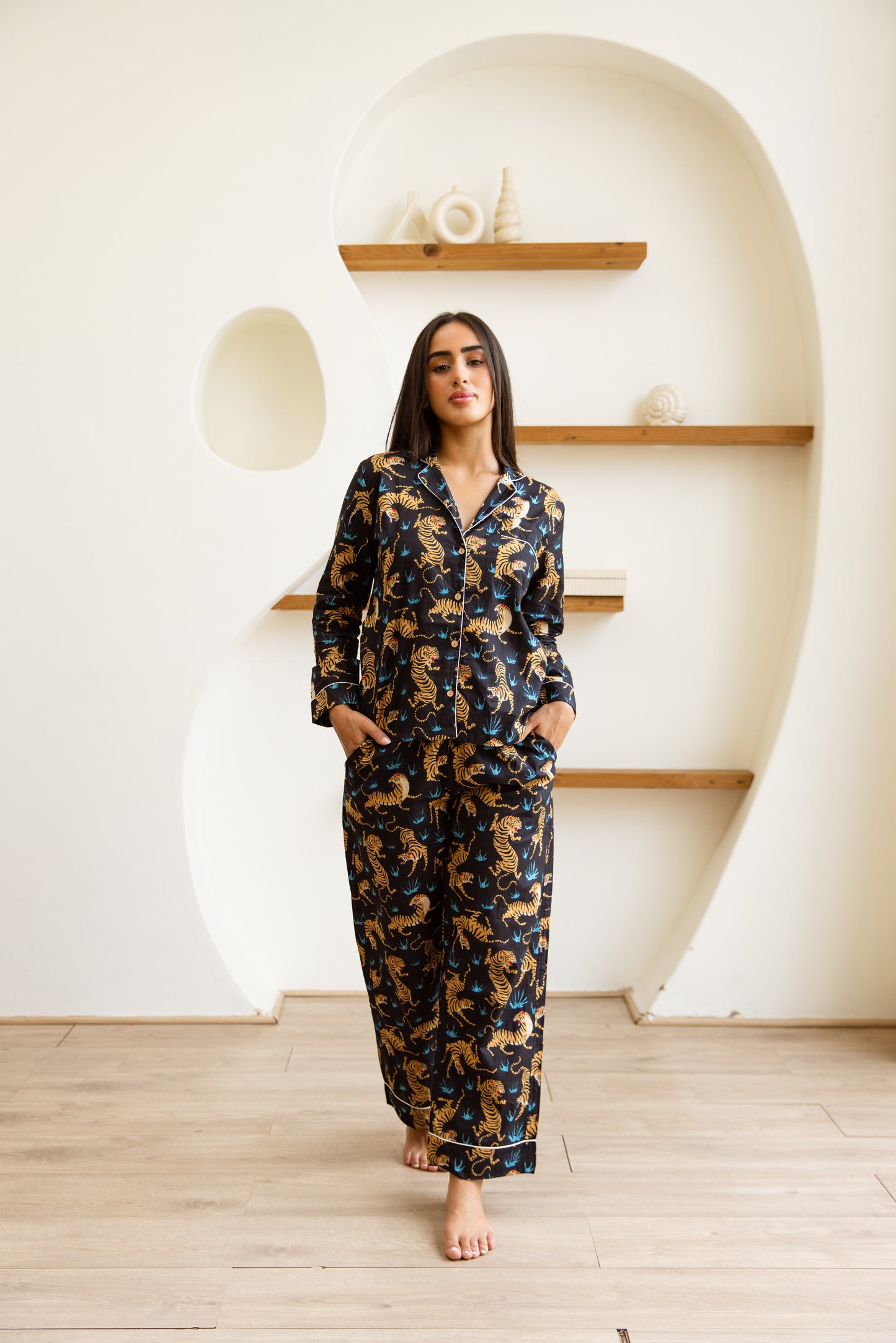 Amrita Pajamas Set Black Panthera