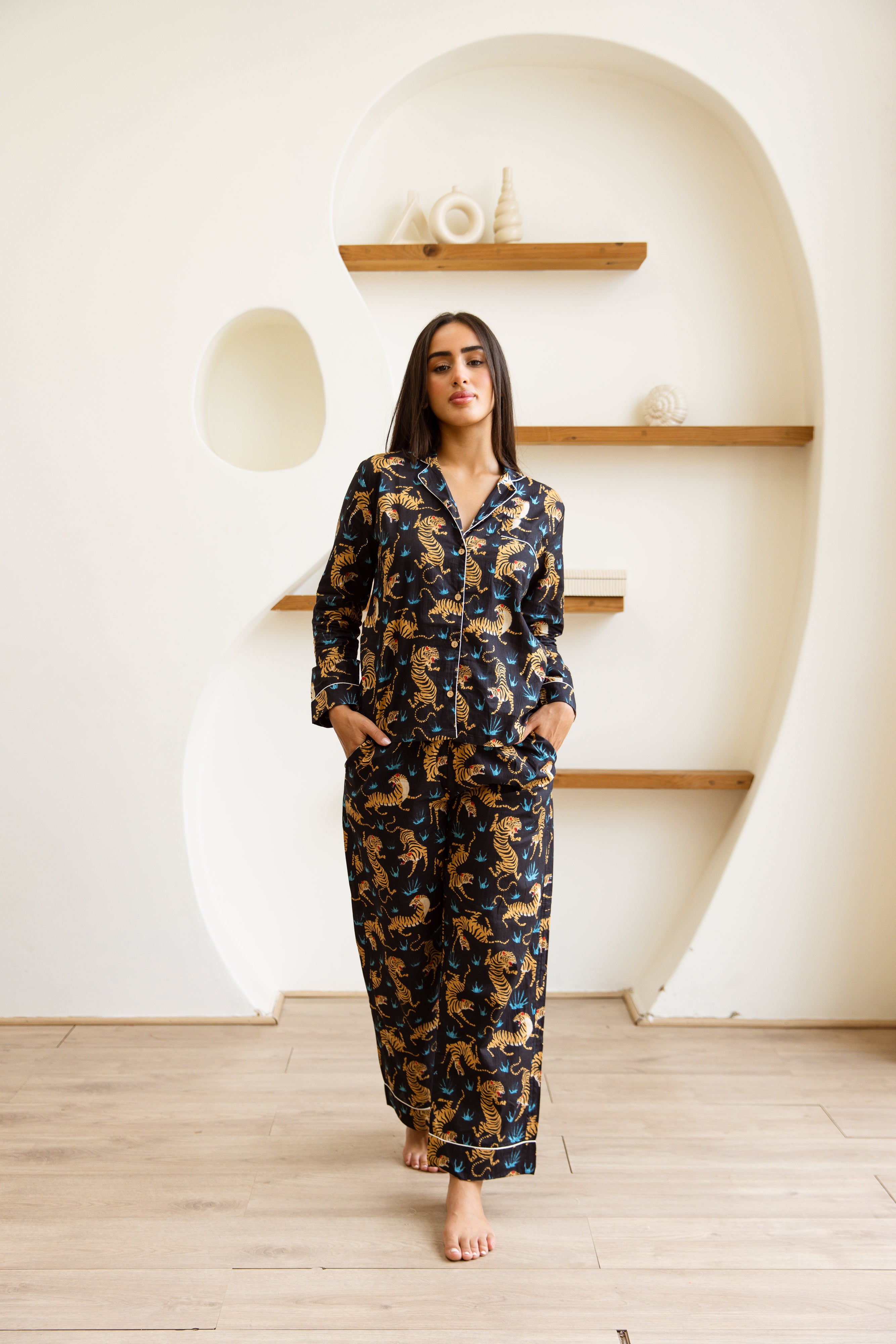 Amrita Pajamas Set Black Panthera
