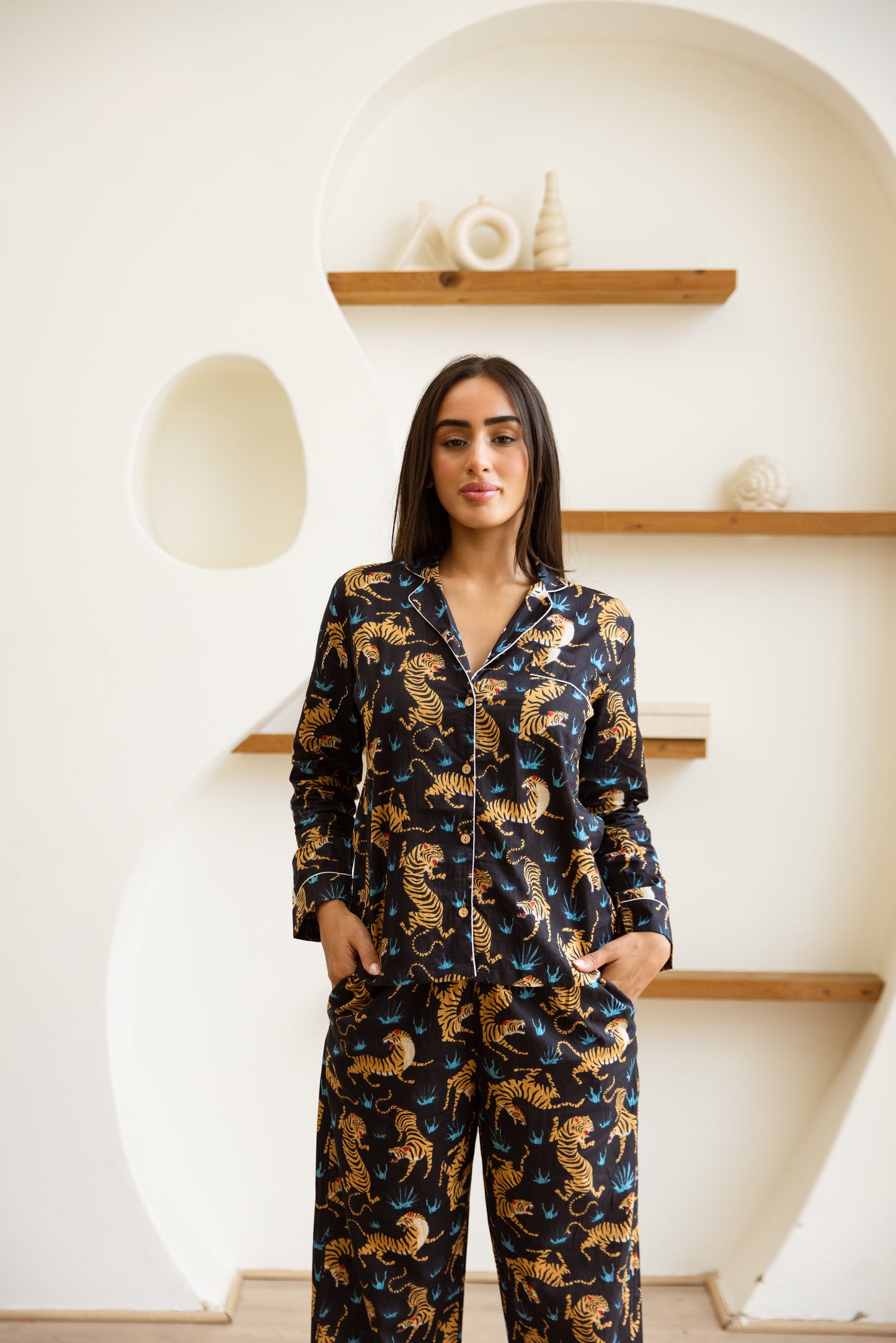 Amrita Pajamas Set Black Panthera