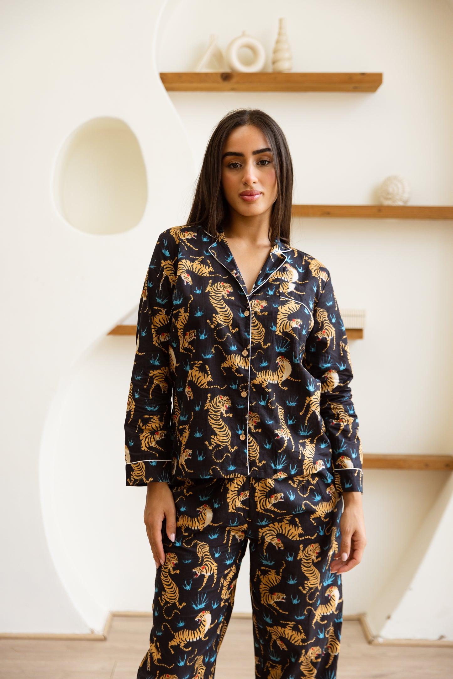 Amrita Pajamas Set Black Panthera