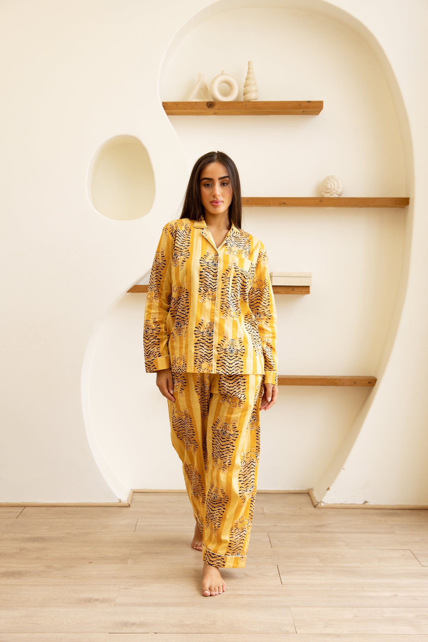 Amrita Pajamas Set Golden Stripe Tigress