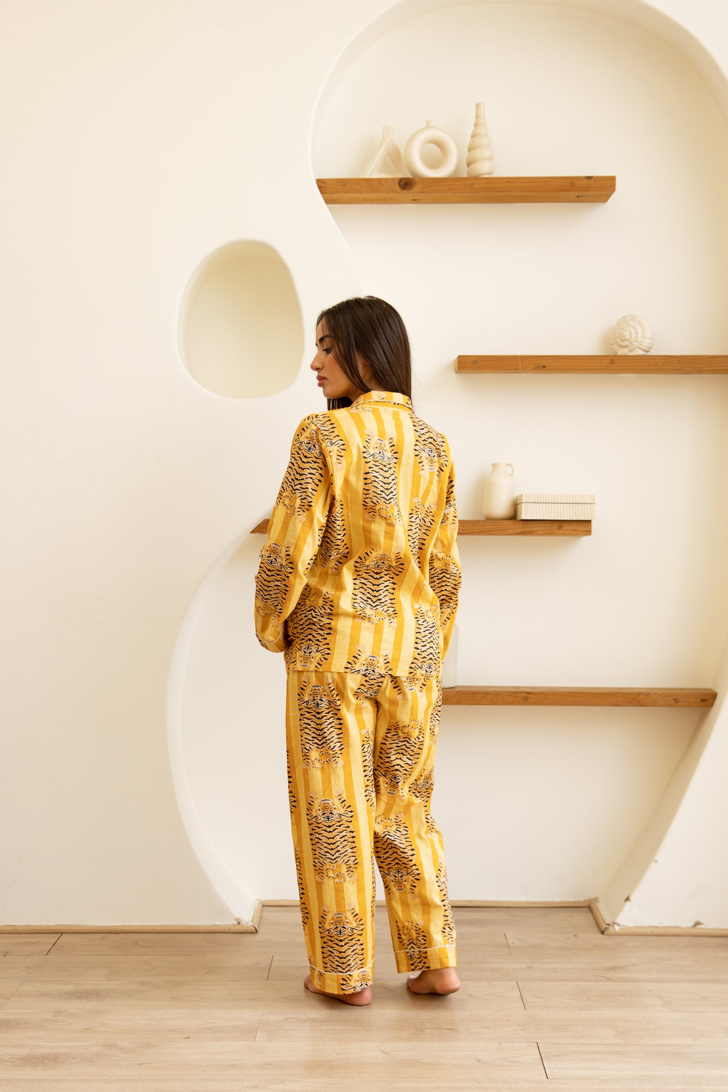 Amrita Pajamas Set Golden Stripe Tigress
