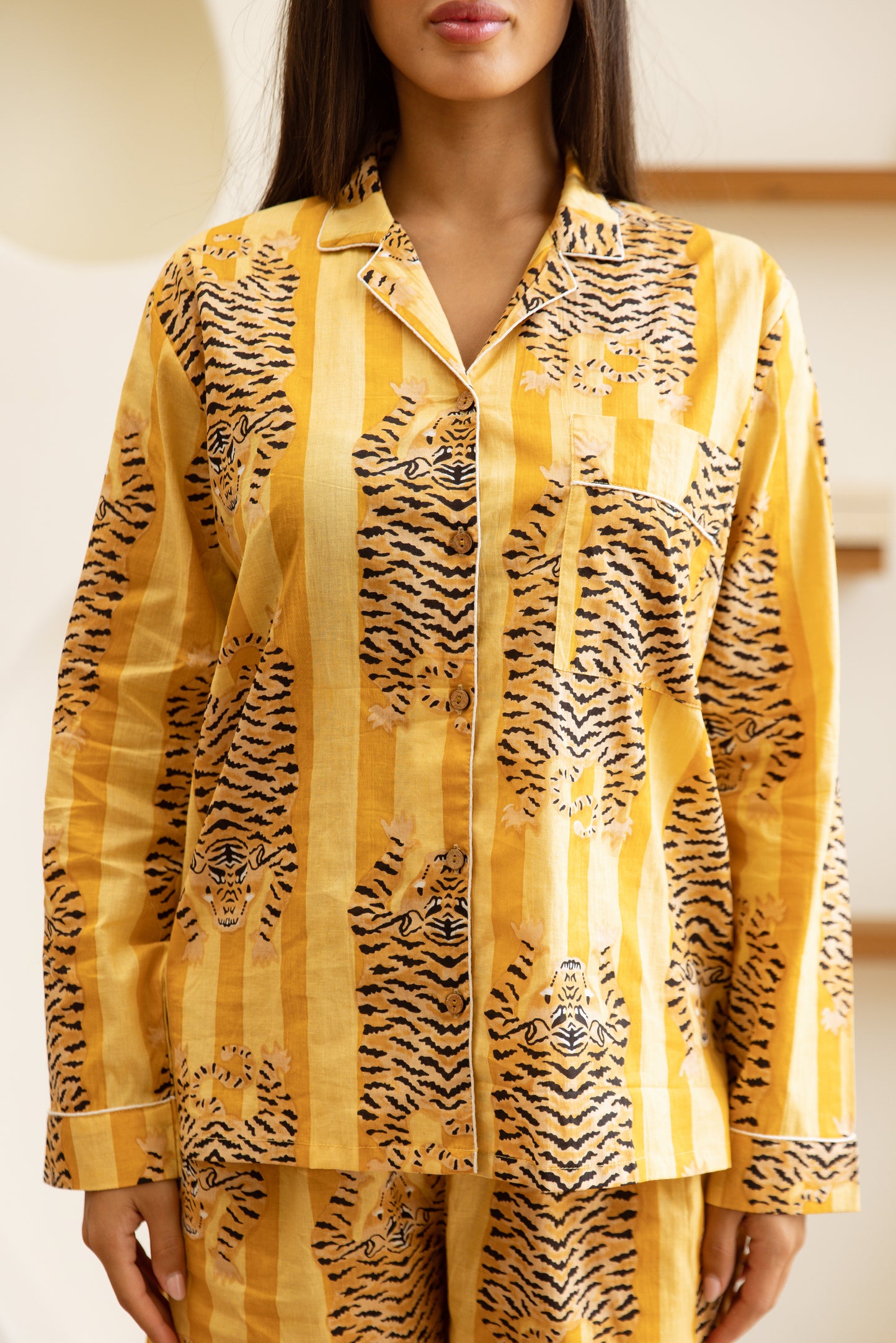 Amrita Pajamas Set Golden Stripe Tigress