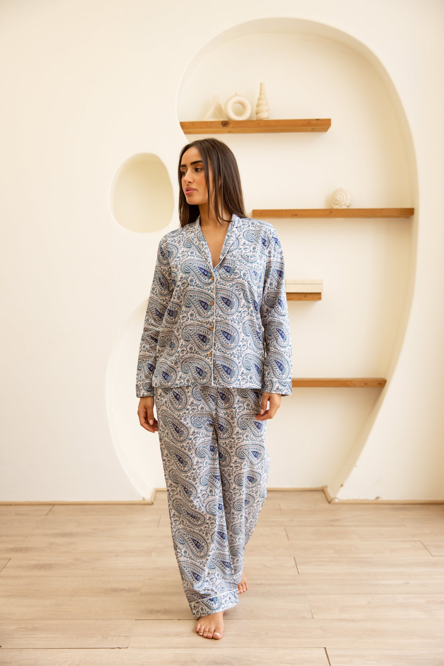 Amrita Pajamas Set Sapphire Paisley