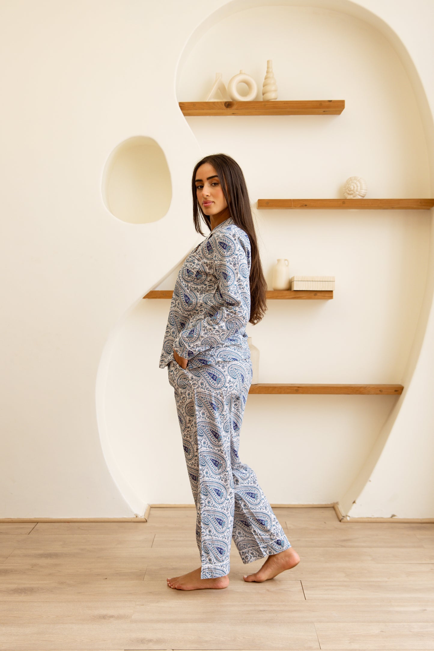 Amrita Pajamas Set Sapphire Paisley