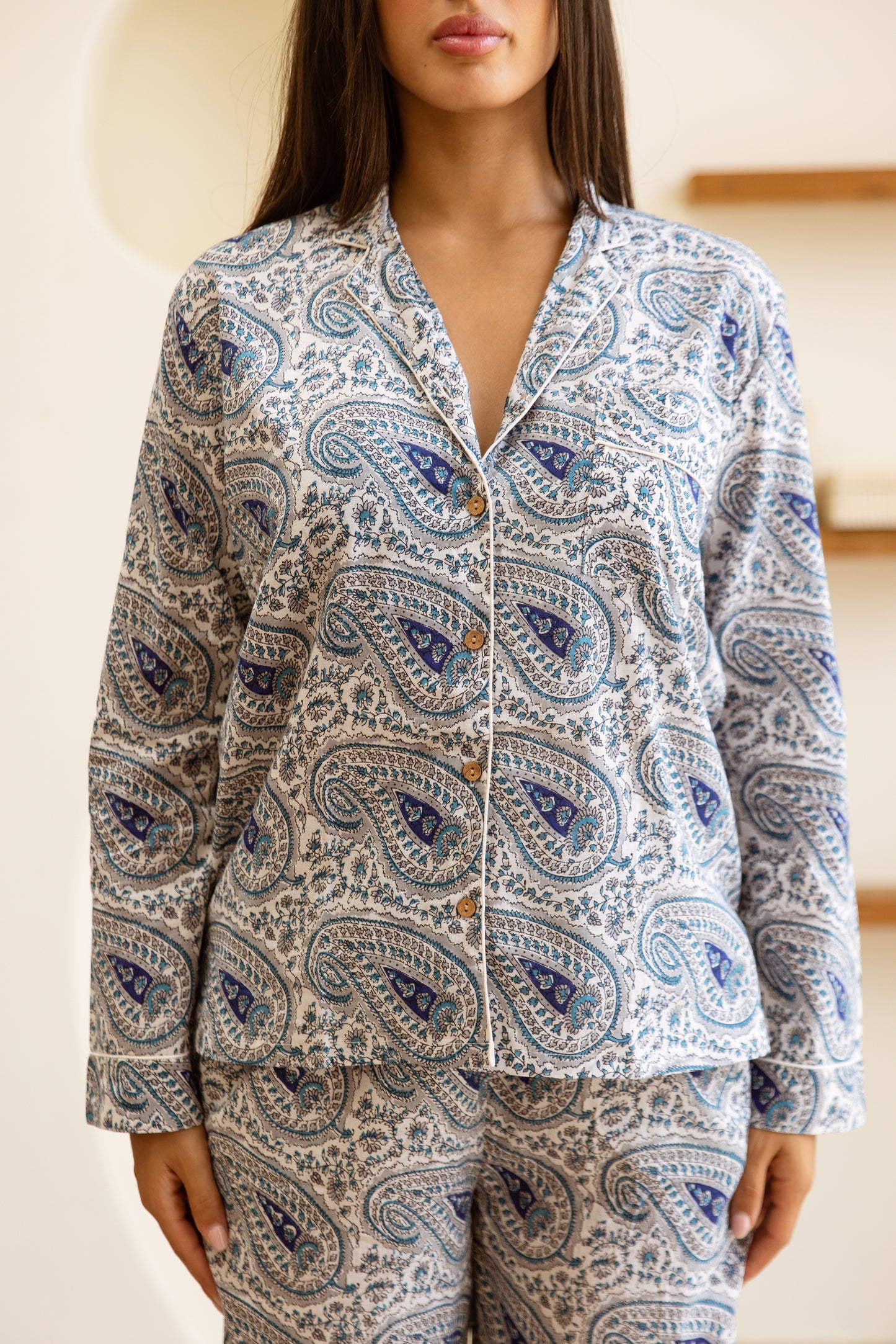 Amrita Pajamas Set Sapphire Paisley