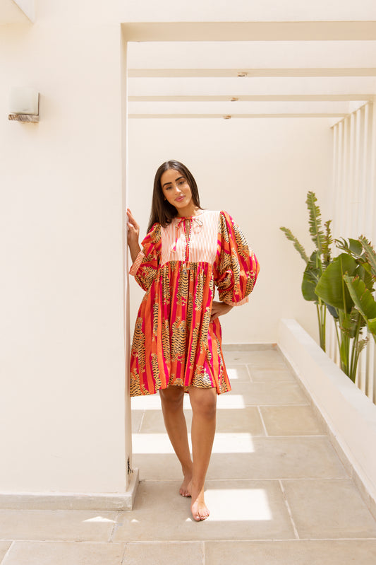 Tara Mini Dress Red Tigeress