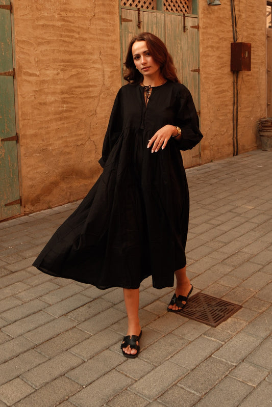 Sara Midi Dress Black Oasis