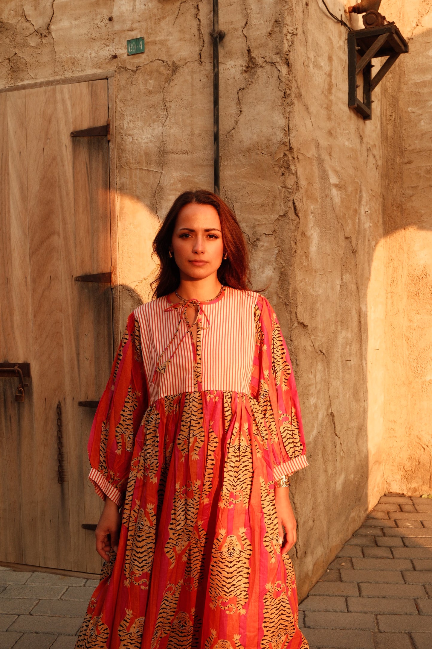 Tara Midi Dress Red Tigeress