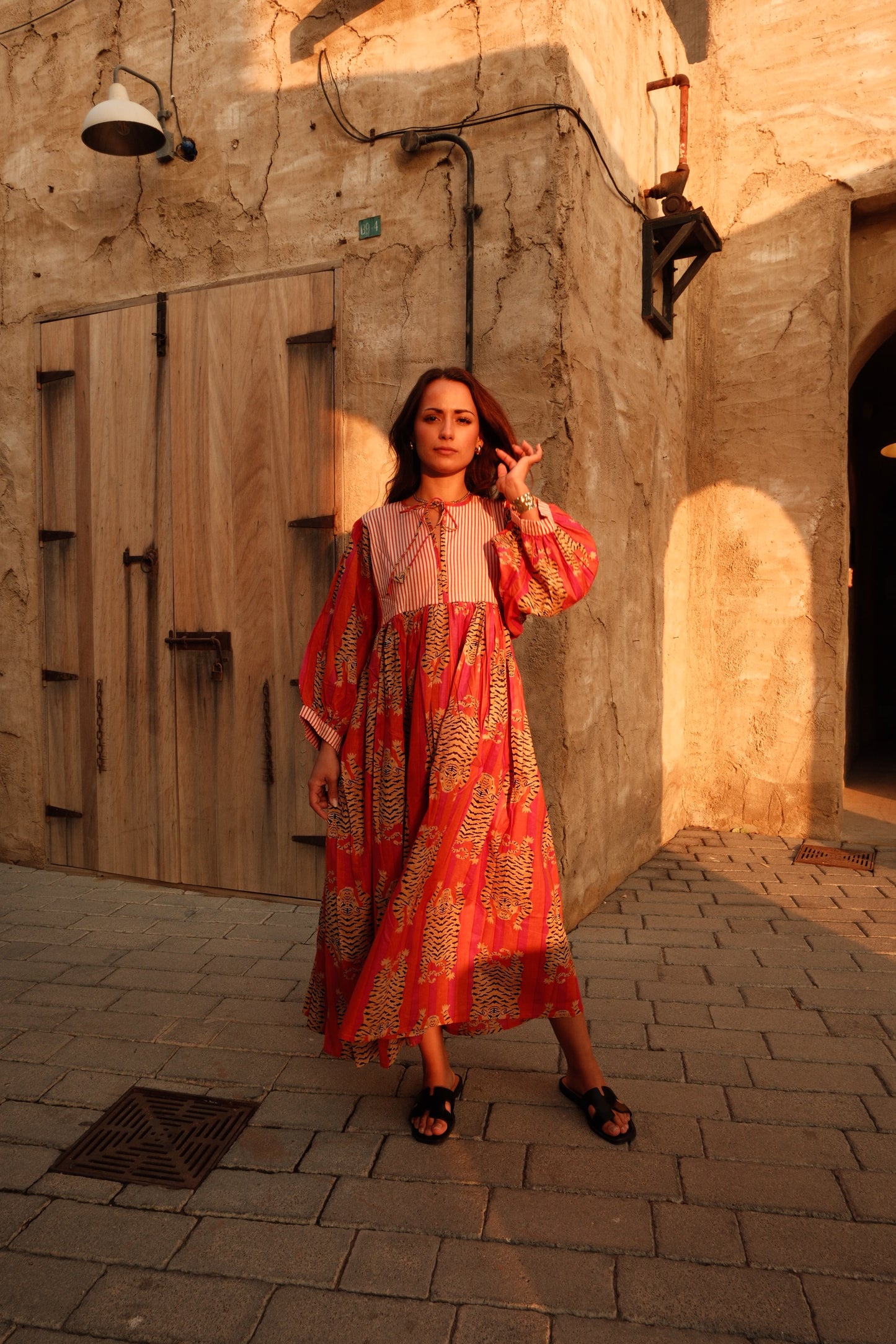 Tara Midi Dress Red Tigeress