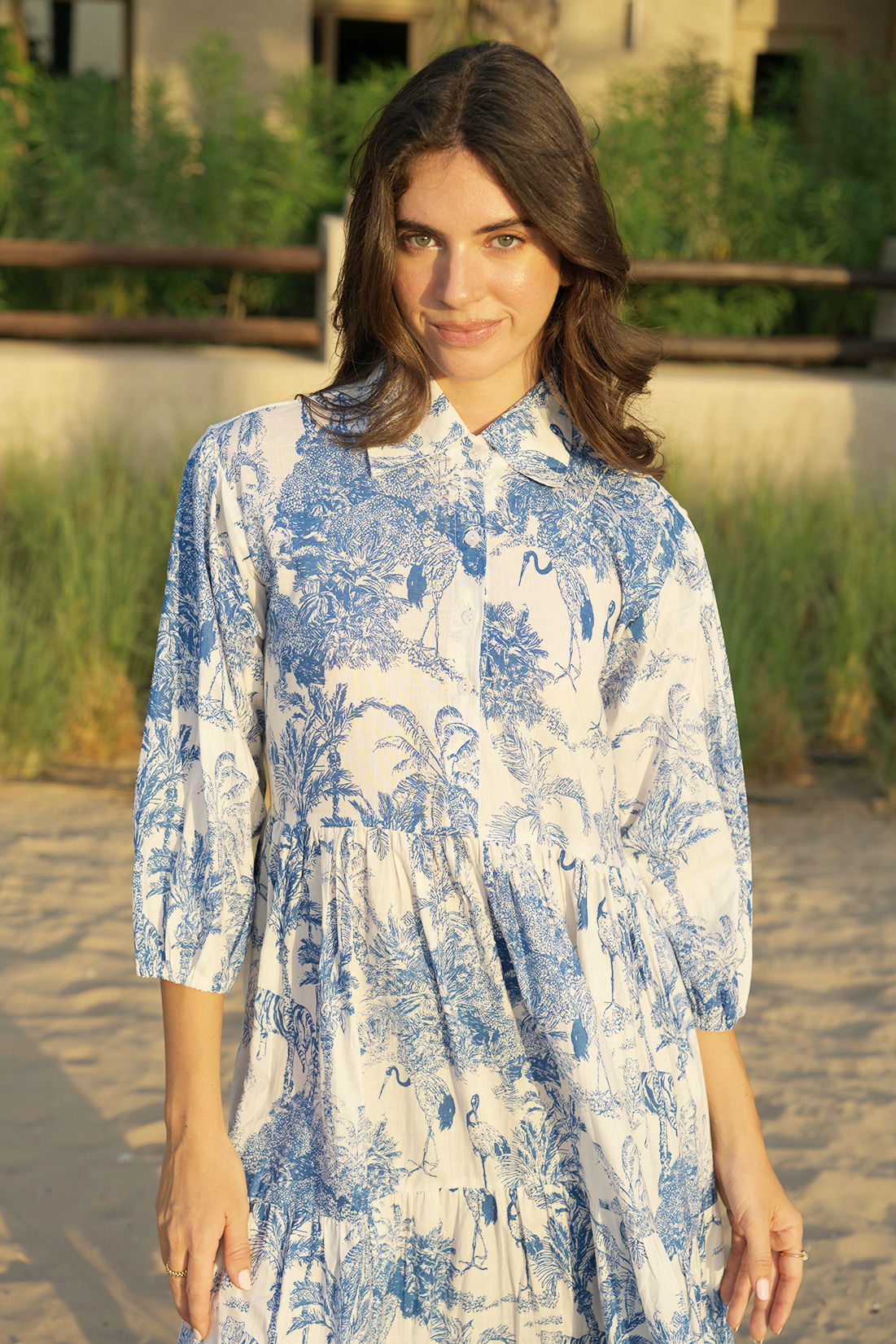 Liana Midi Dress - Azure Wave