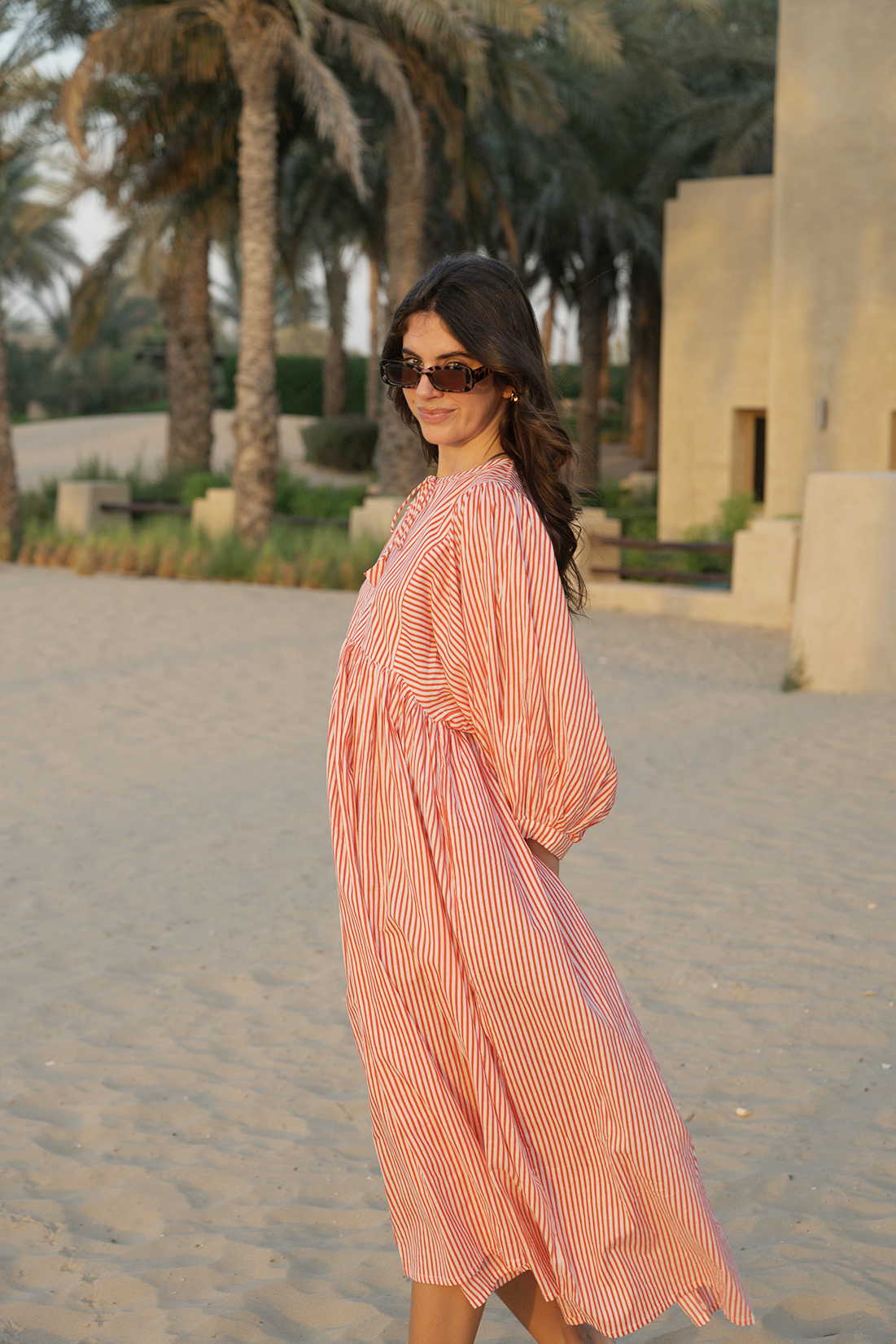 Liana Midi Dress - Apricot Blush
