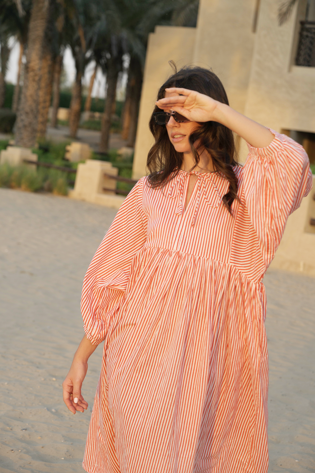 Liana Midi Dress - Apricot Blush