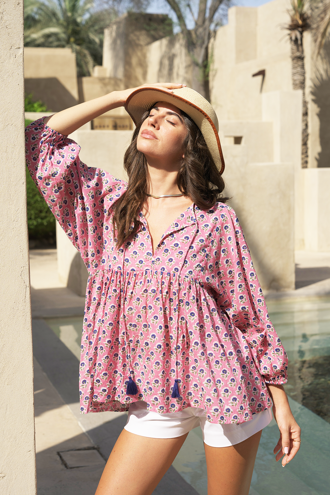 Meera Blouse - Peony Petal
