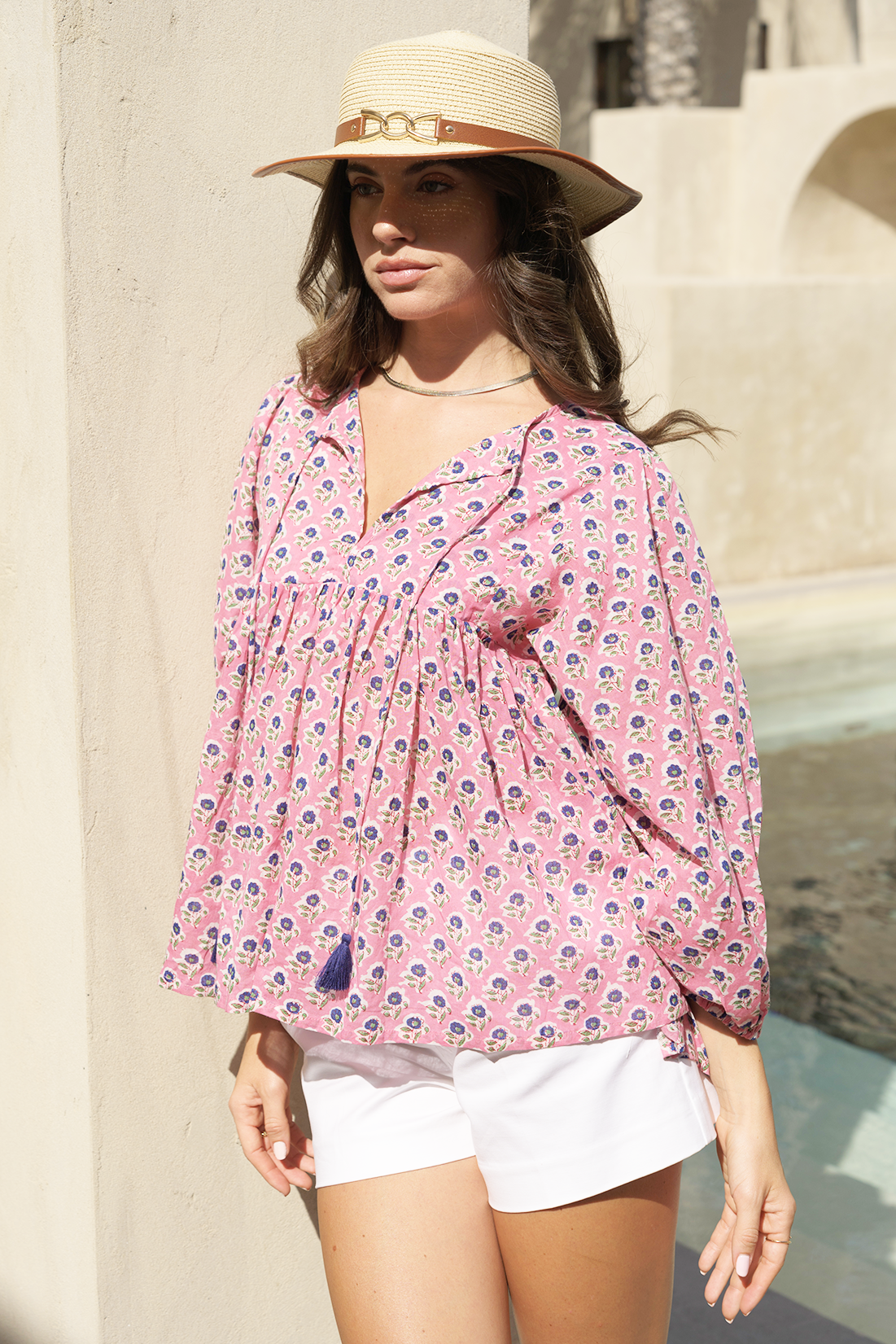 Meera Blouse - Peony Petal
