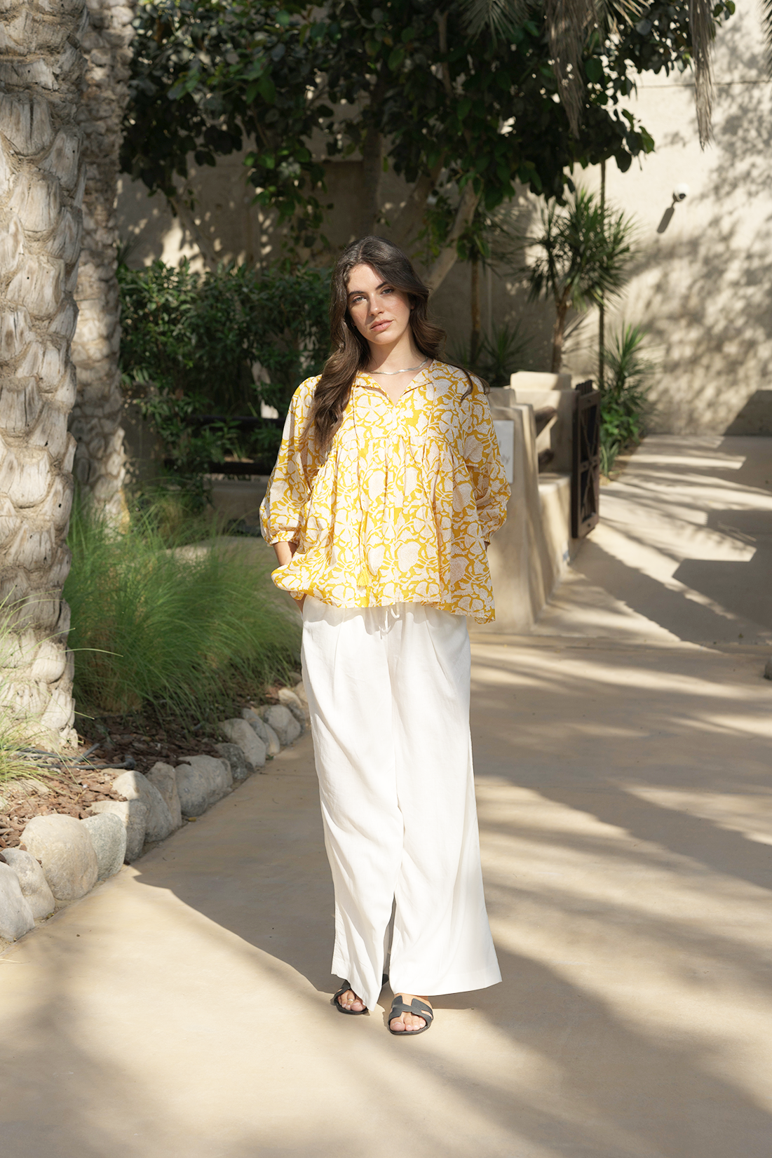 Meera Blouse - Golden Bloom