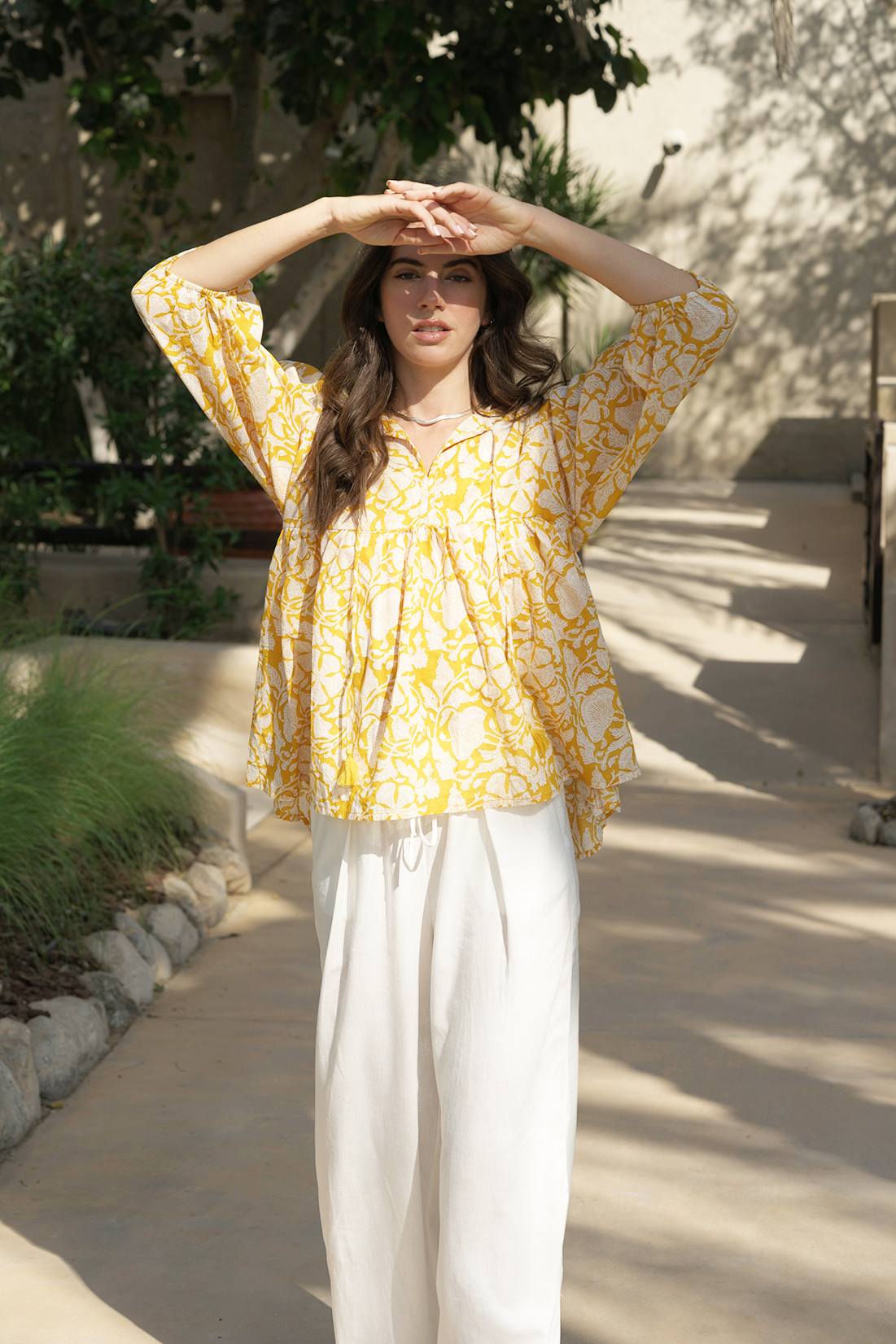 Meera Blouse - Golden Bloom