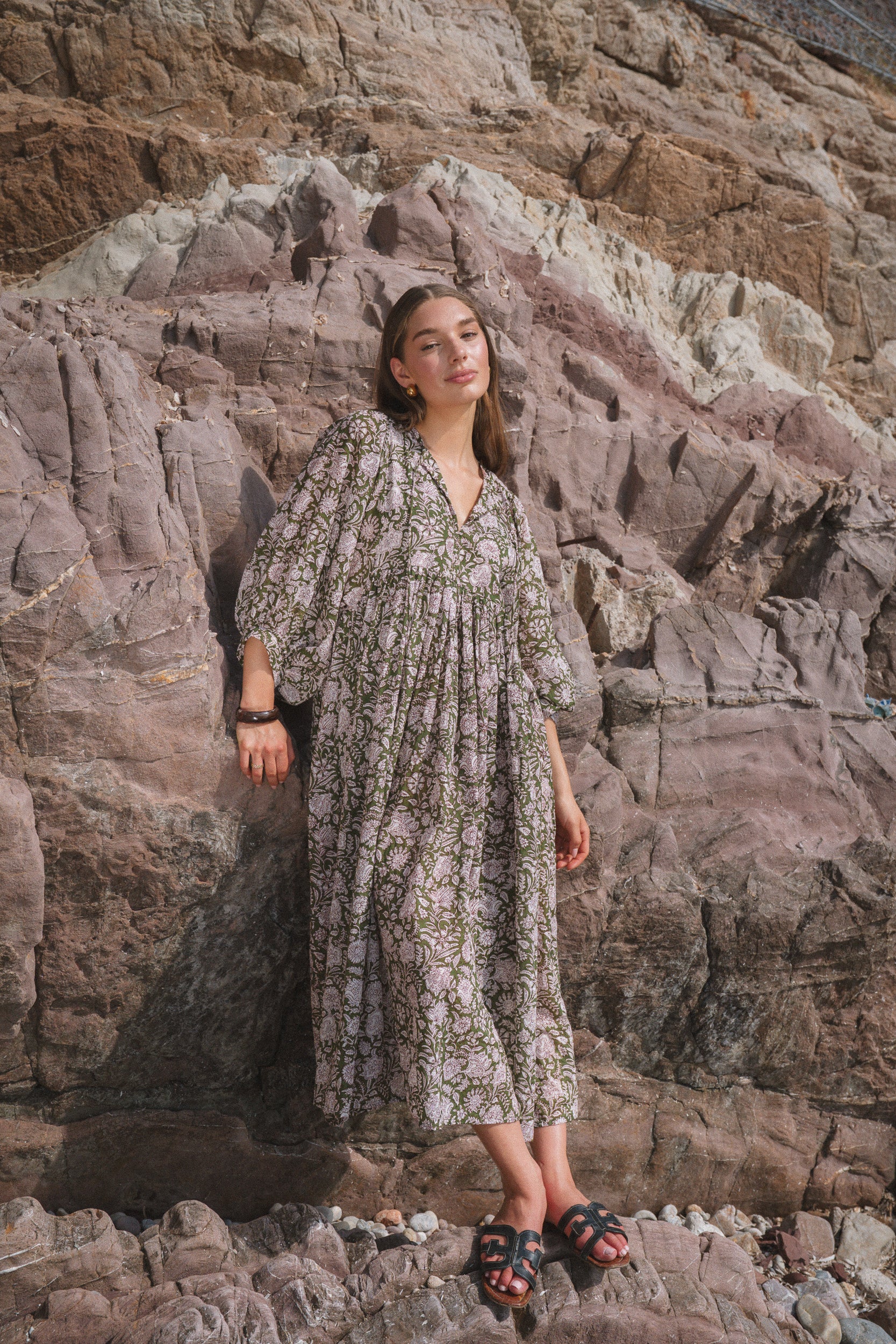 Maya Midi Dress Olive Maya Midi Dress Olive