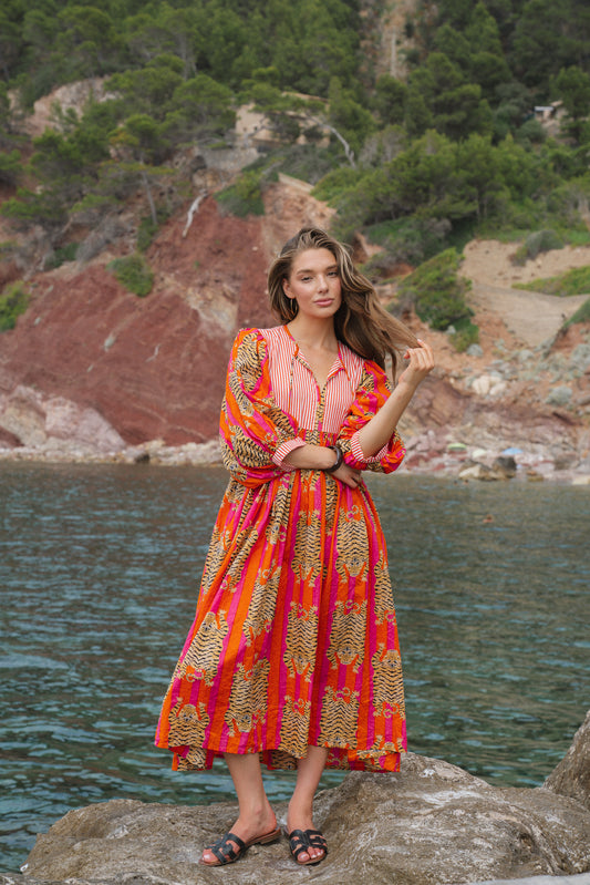 Tara Midi Dress Red Tigeress