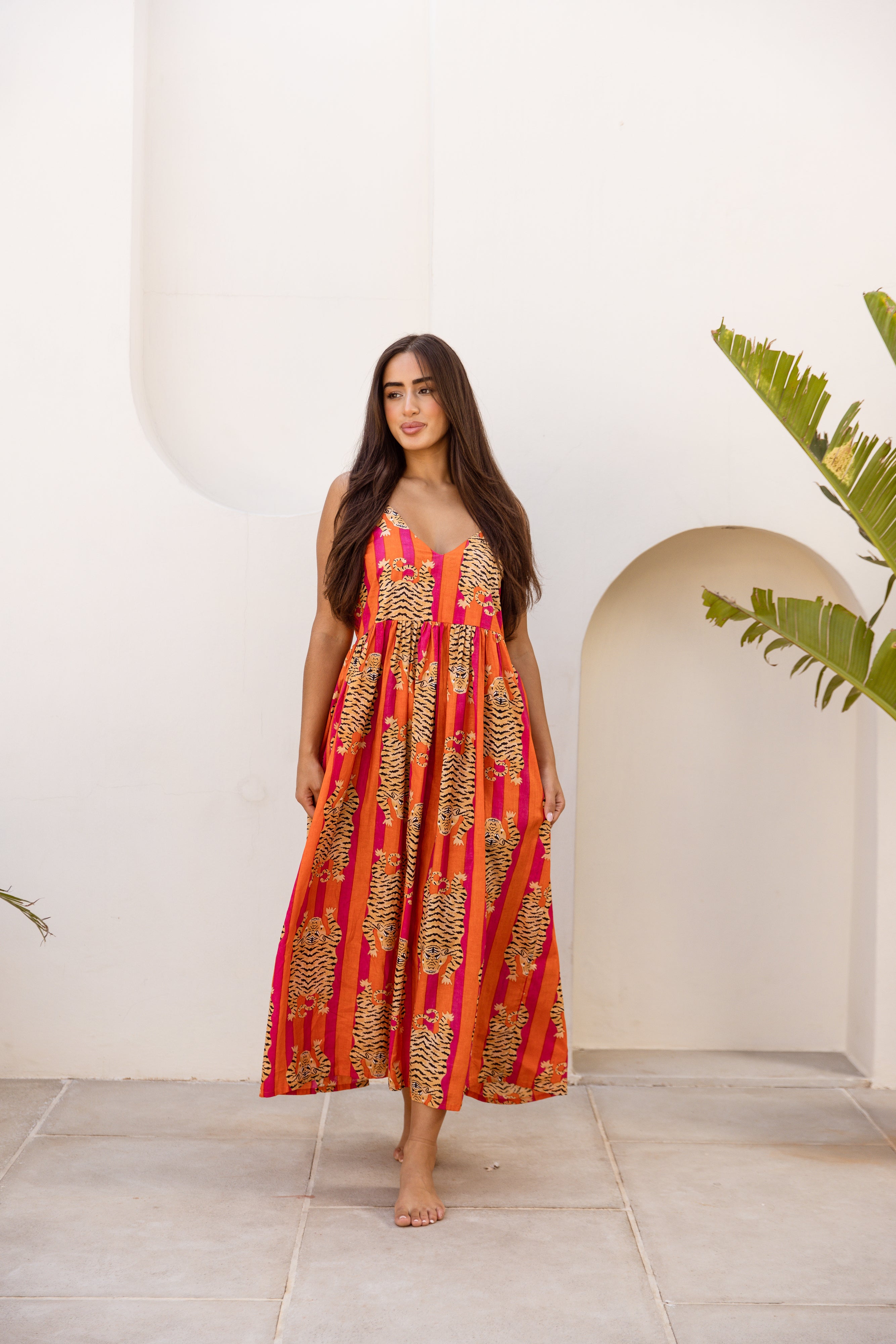 Cami Midi Dress Red Tigress