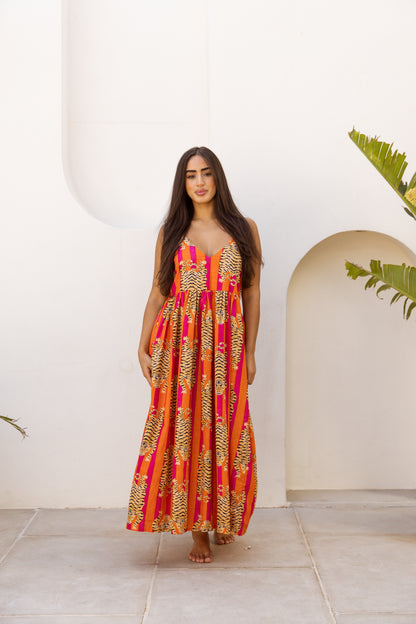 Cami Midi Dress Red Tigress