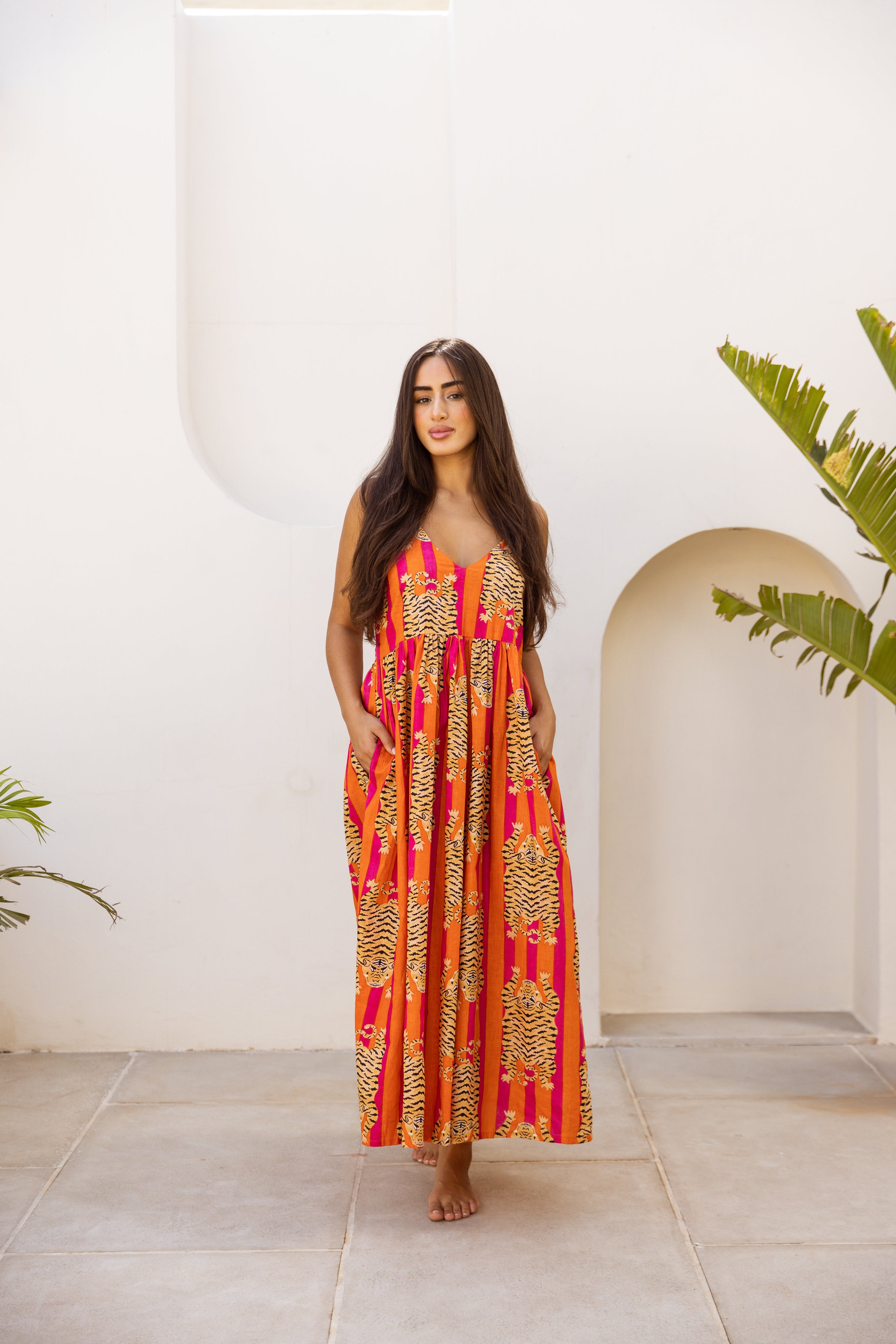Cami Midi Dress Red Tigress