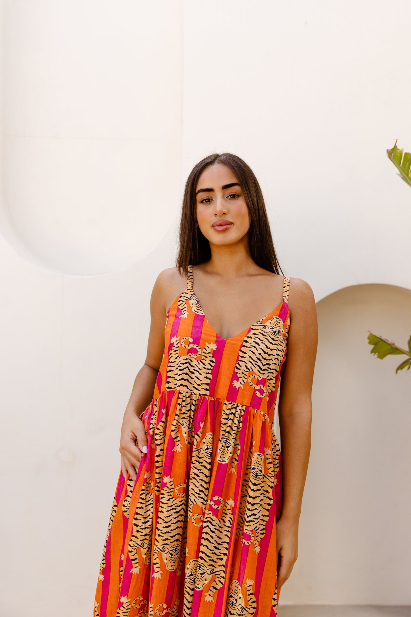 Cami Midi Dress Red Tigress