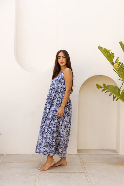 Cami Midi Dress Blue Irish