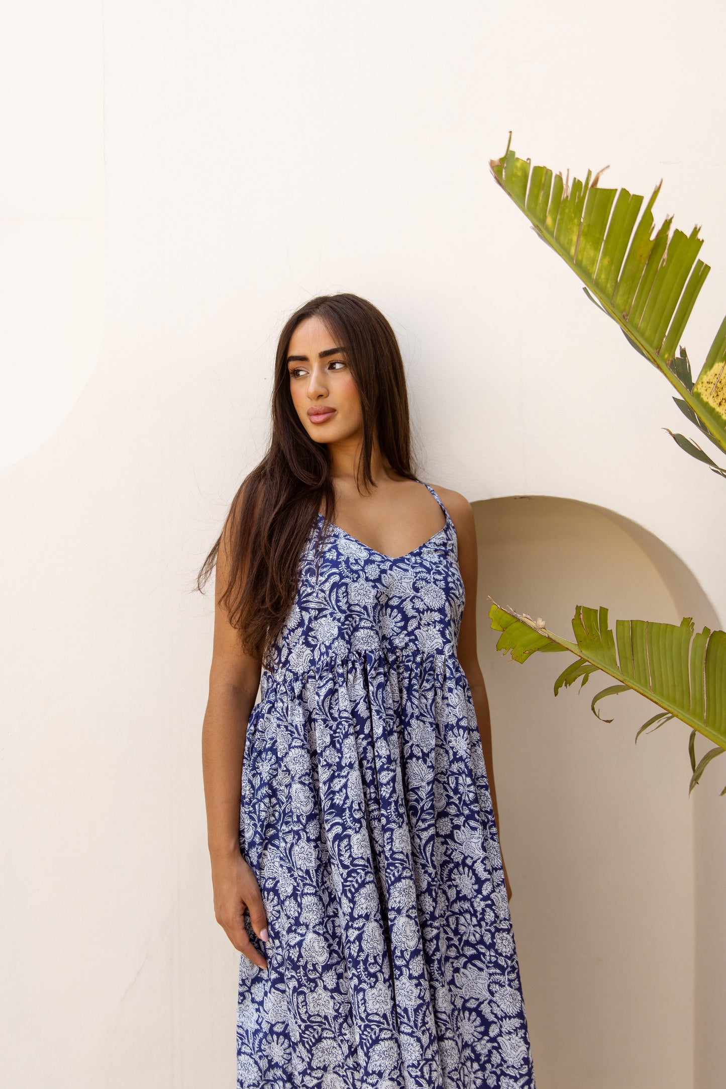 Cami Midi Dress Blue Irish