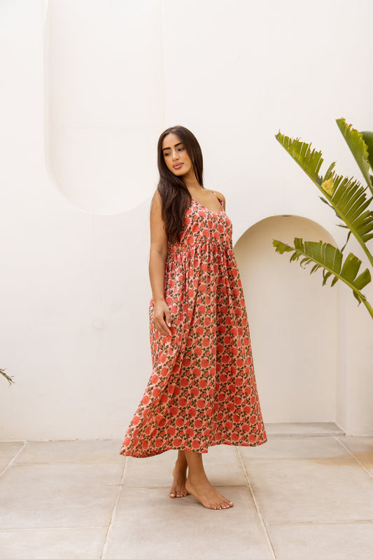 Cami Midi Dress Saffron Sun