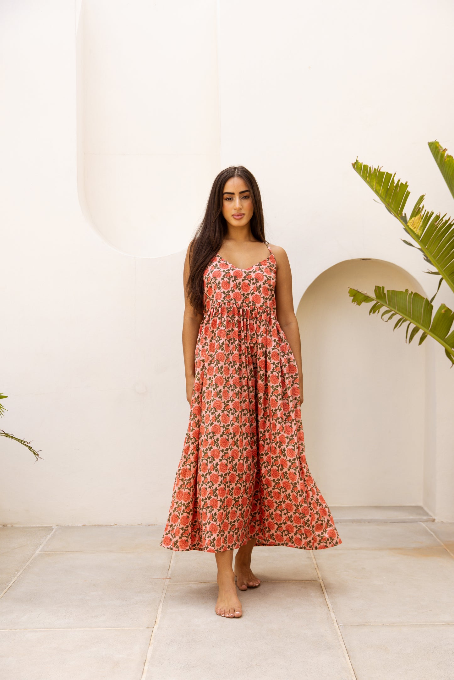 Cami Midi Dress Saffron Sun
