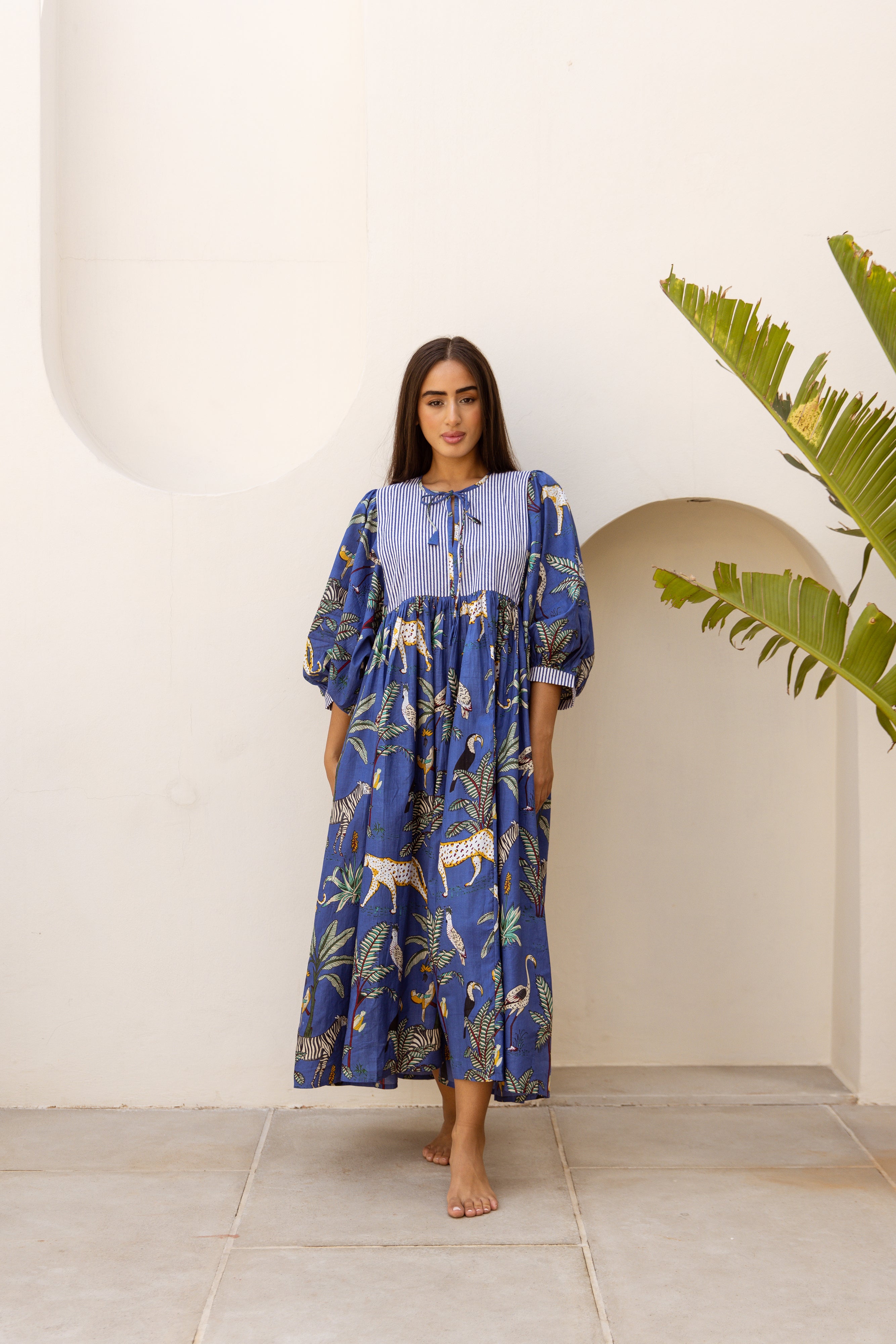 Tara Midi Dress Imperial Sapphire Safari
