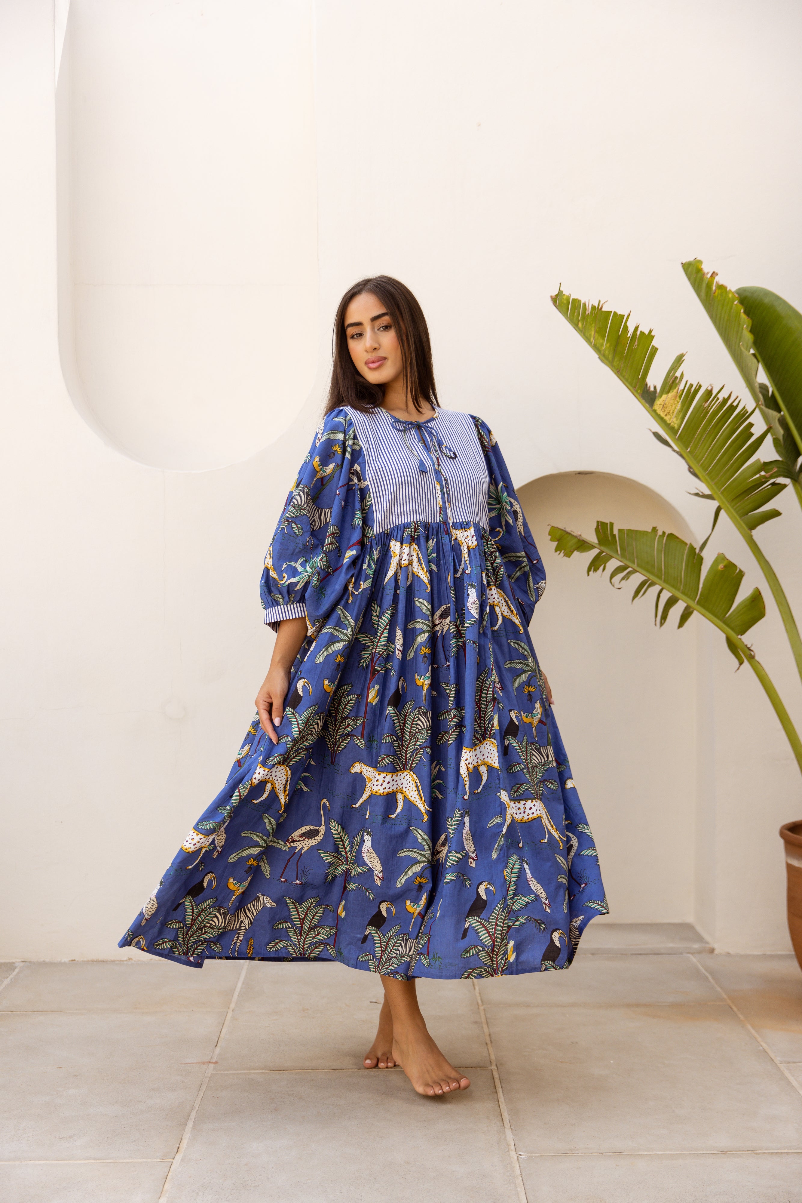 Tara Midi Dress Imperial Sapphire Safari