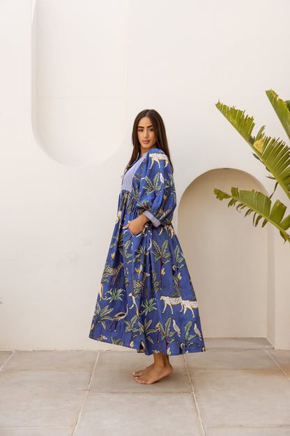 Tara Midi Dress Imperial Sapphire Safari