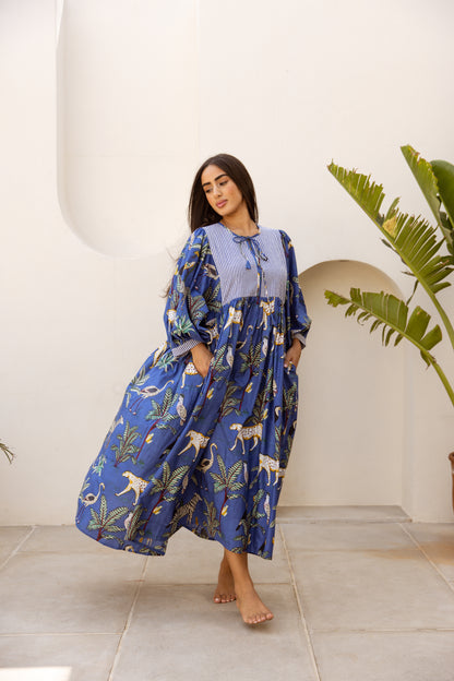 Tara Midi Dress Imperial Sapphire Safari