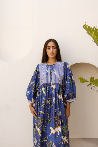 Tara Midi Dress Imperial Sapphire Safari