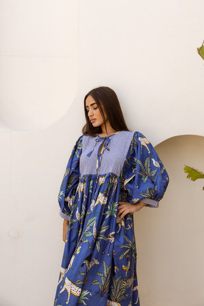 Tara Midi Dress Imperial Sapphire Safari