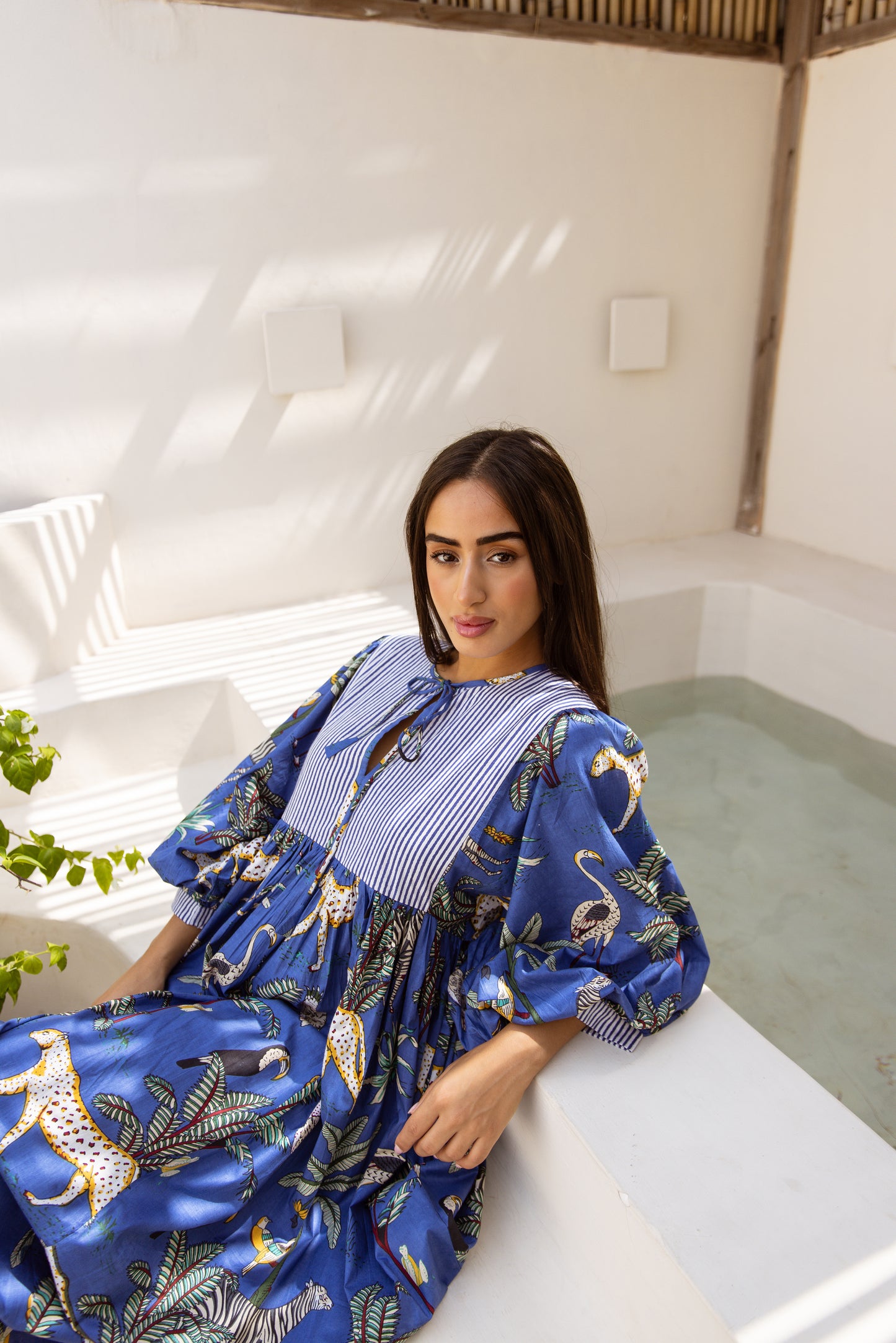 Tara Midi Dress Imperial Sapphire Safari