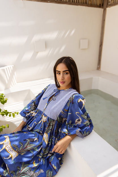 Tara Midi Dress Imperial Sapphire Safari