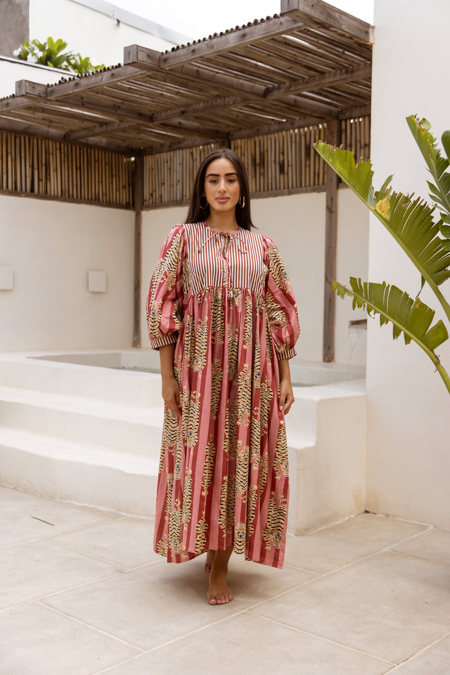 Tara Mid Dress Rosewood Tigress