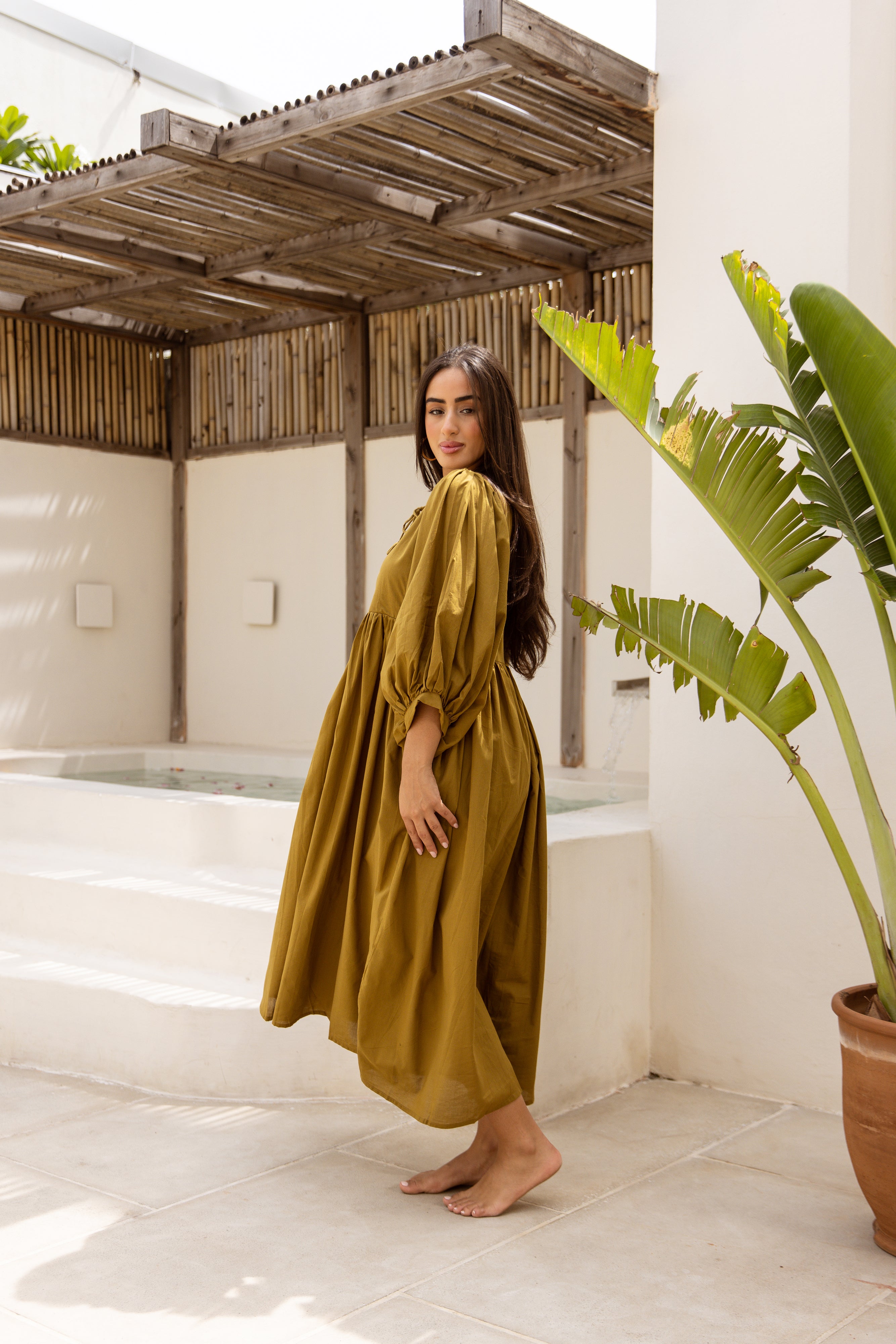 Sara Midi Dress Pine